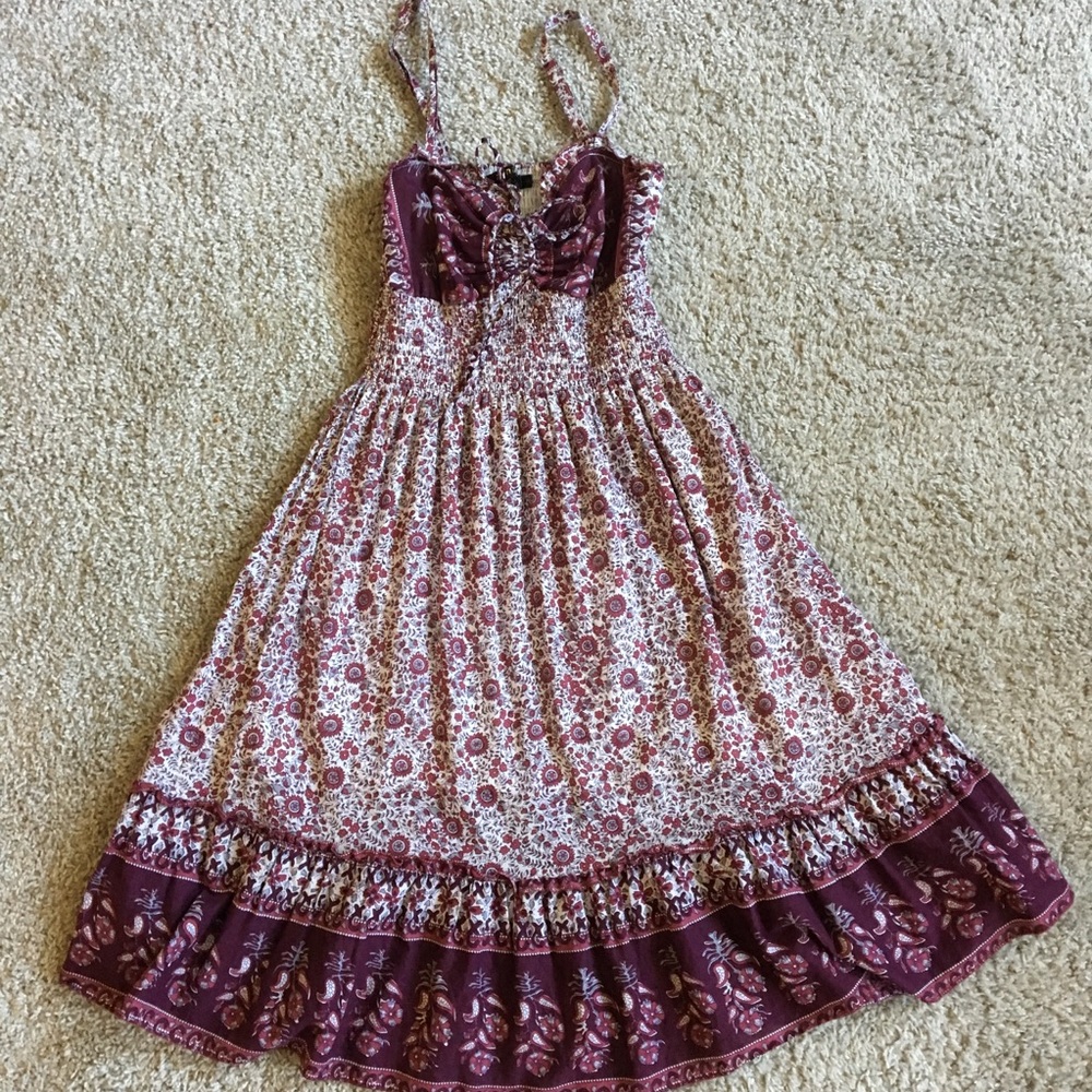 Purple Floral Dress with Adjustable Top